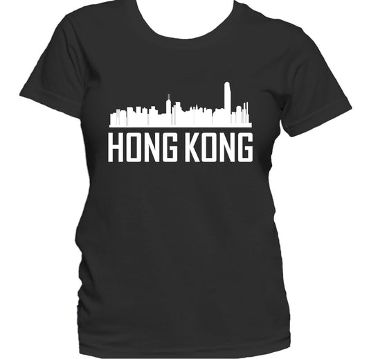 Hong Kong China Skyline Silhouette Cityscape Women's T-Shirt