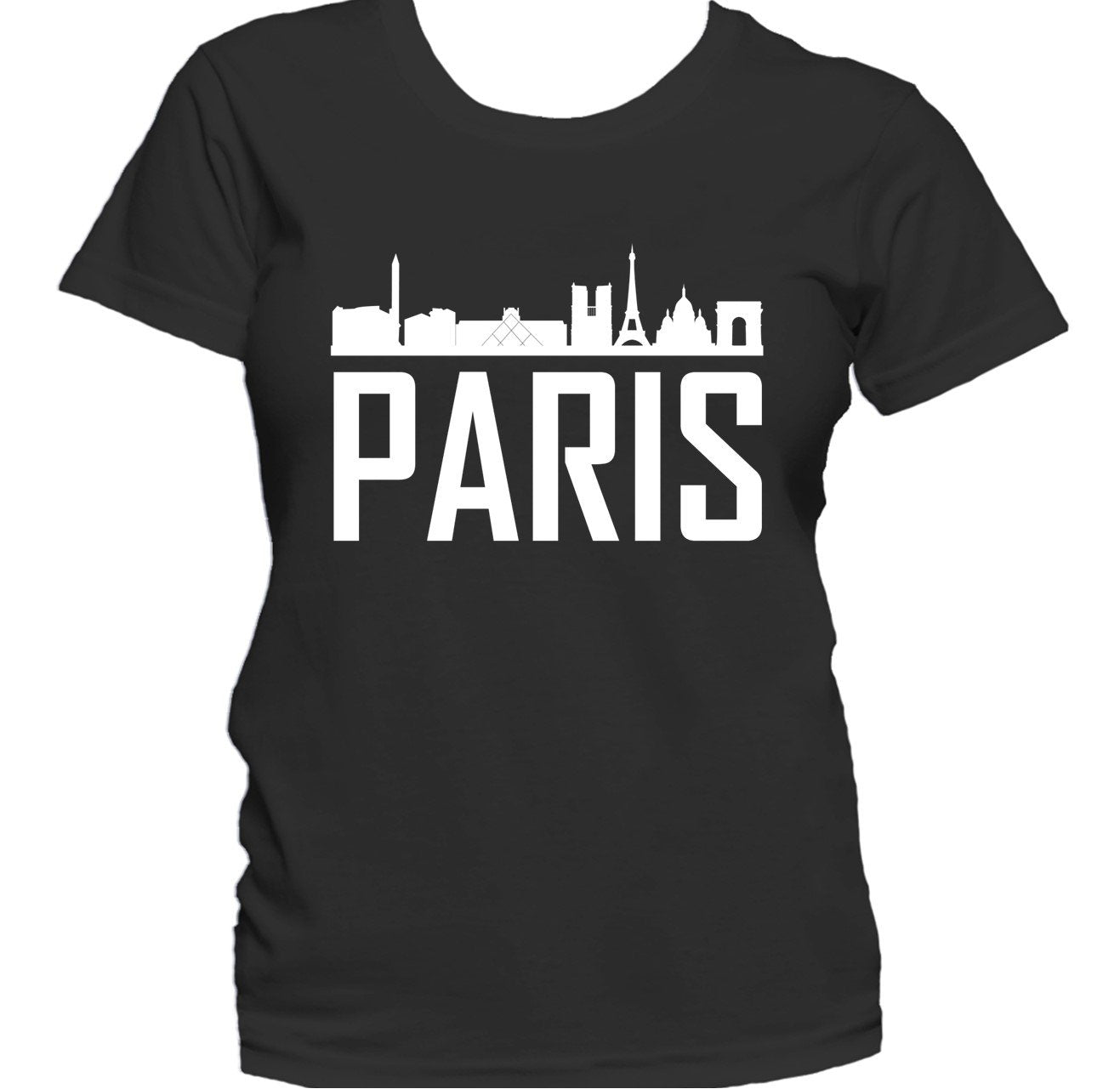 Paris France Skyline Silhouette Cityscape Women's T-Shirt