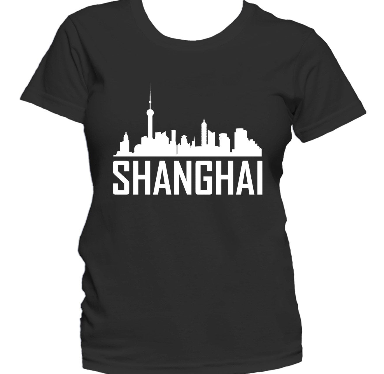 Shanghai China Skyline Silhouette Cityscape Women's T-Shirt