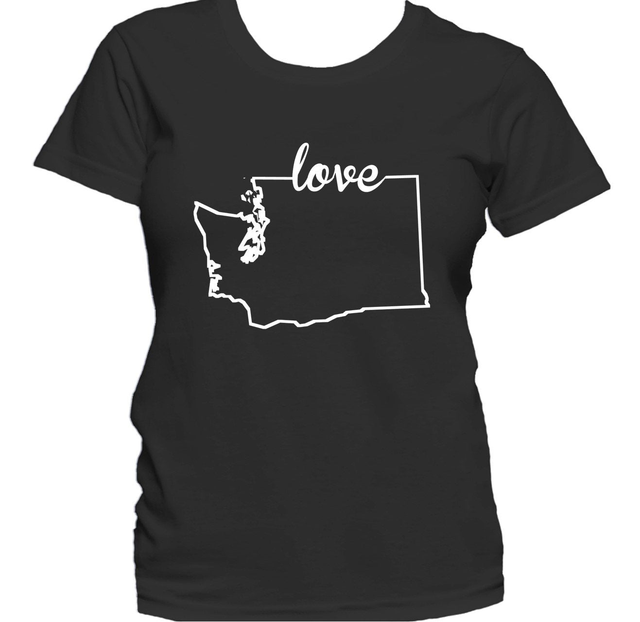 Women's Washington Shirt - Washington Love State Outline Women's T-Shirt