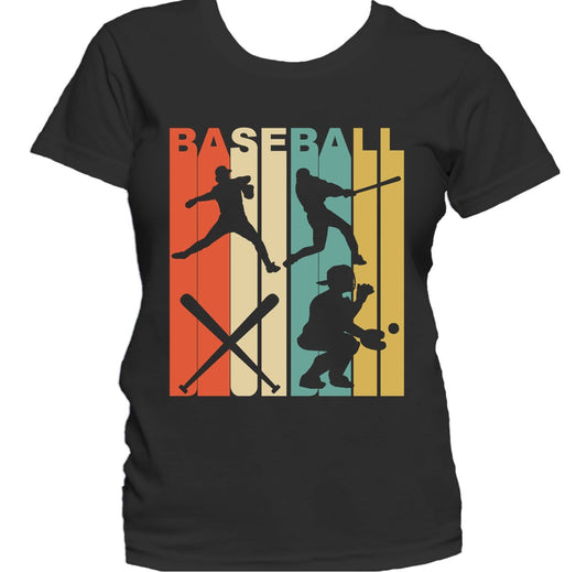 Retro 1970's Style Baseball Women's T-Shirt