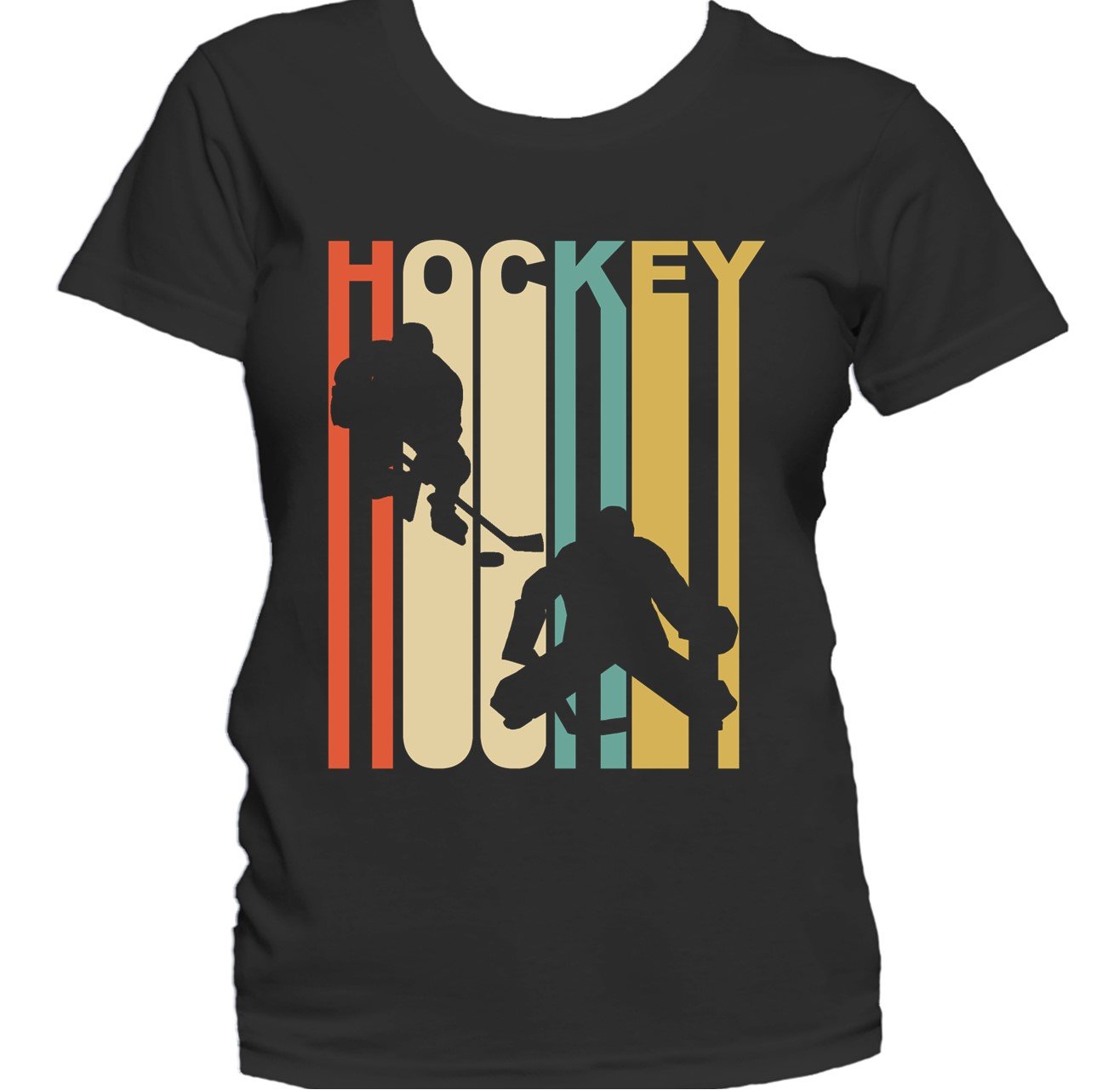 Retro 1970's Style Hockey Women's T-Shirt