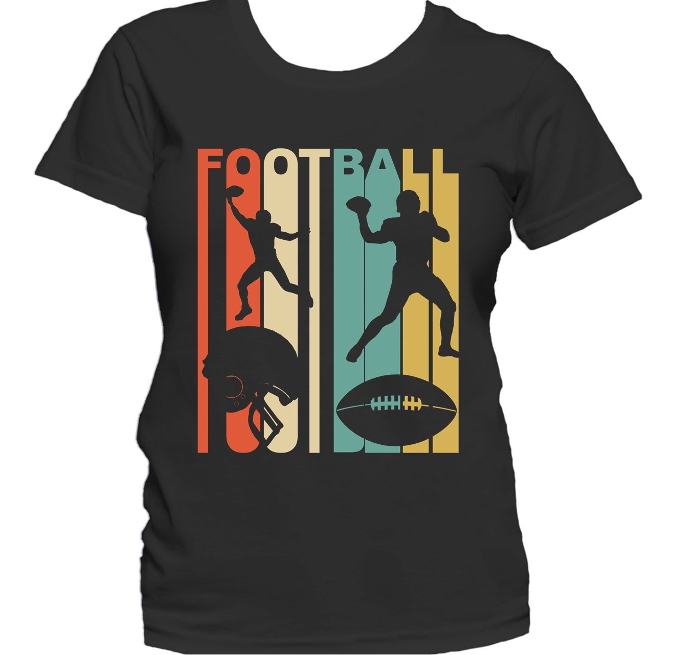 Retro 1970's Style Football Women's T-Shirt
