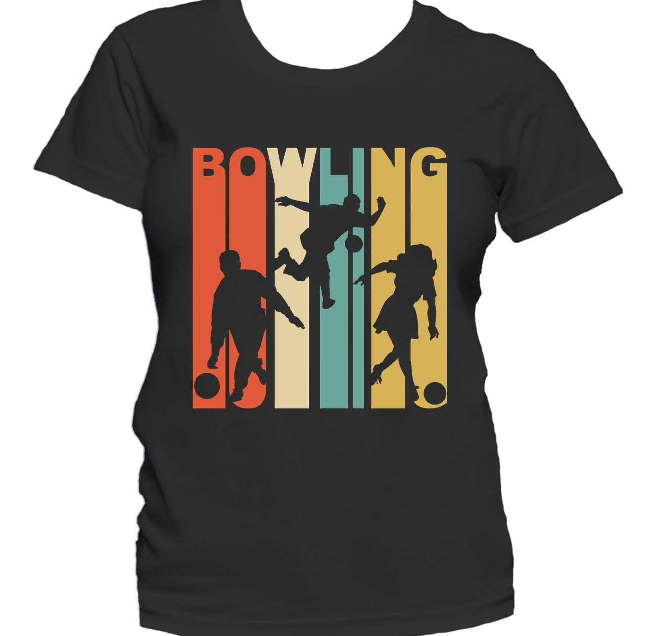 Retro 1970's Style Bowling Women's T-Shirt