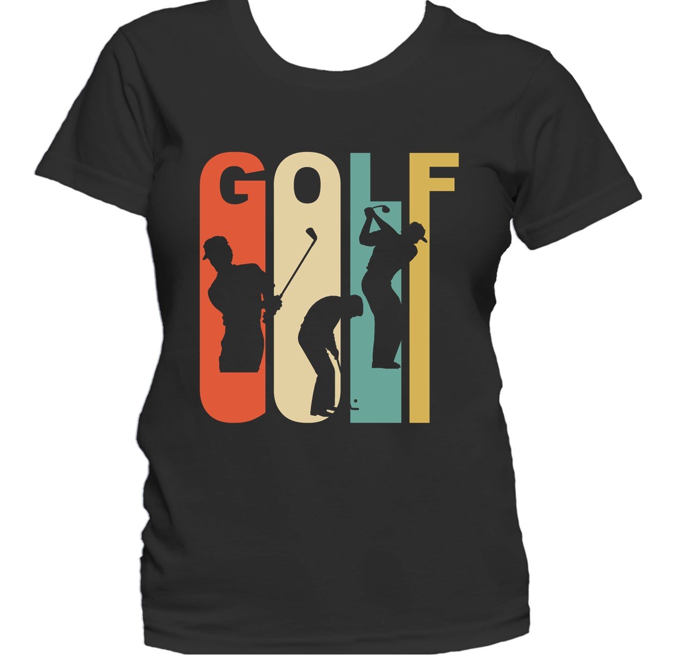 Retro 1970's Style Golf Golfing Women's T-Shirt