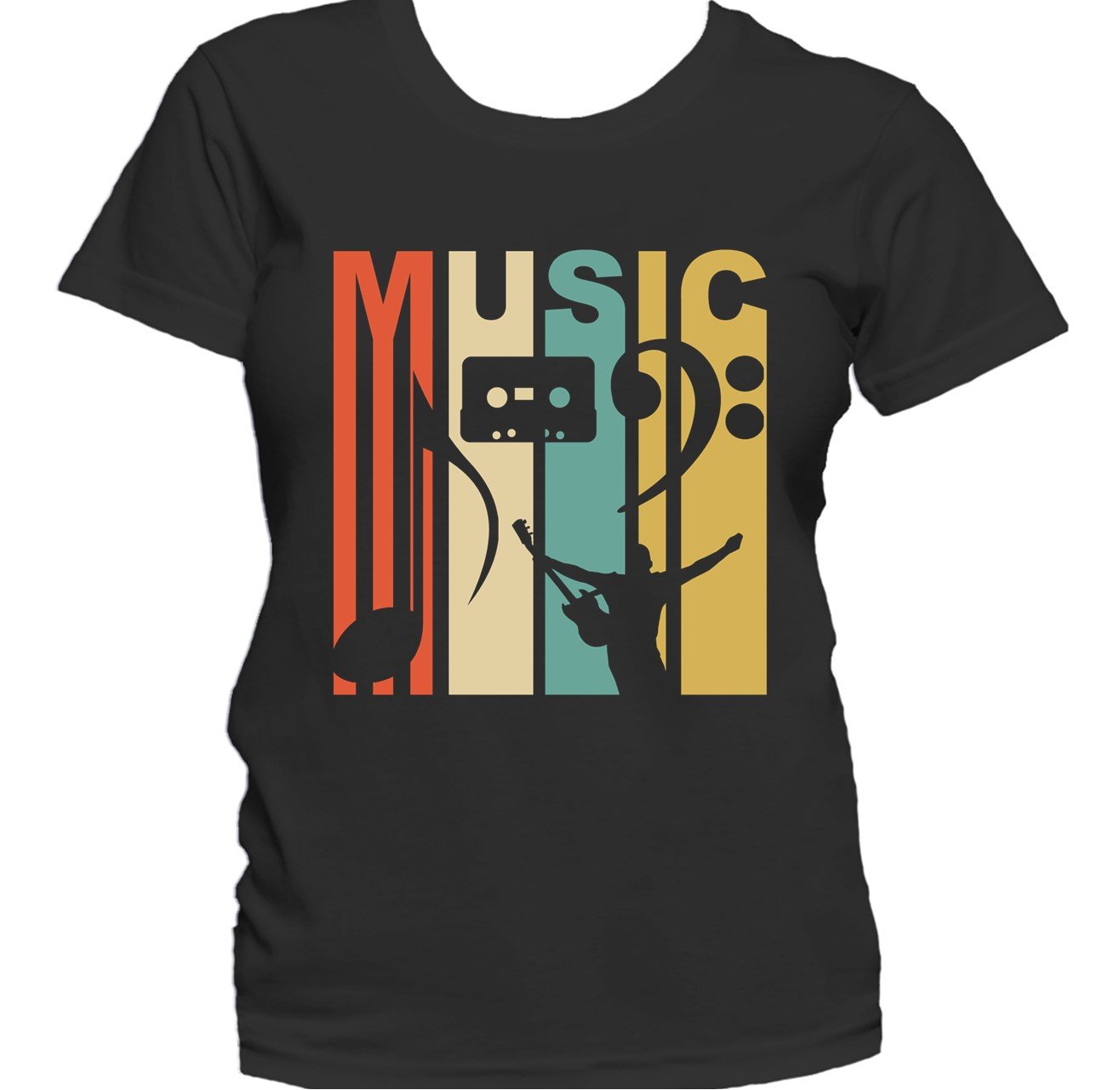 Retro 1970's Style Music Women's T-Shirt