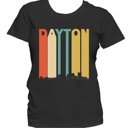 Retro 1970's Style Dayton Ohio Skyline Women's T-Shirt