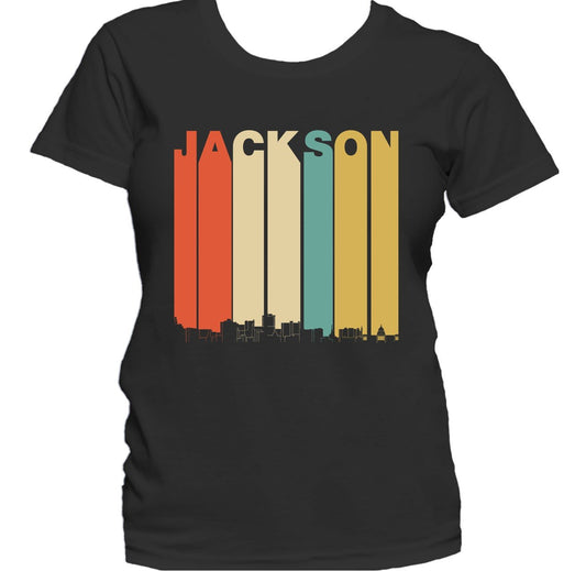 Retro 1970's Style Jackson Mississippi Skyline Women's T-Shirt