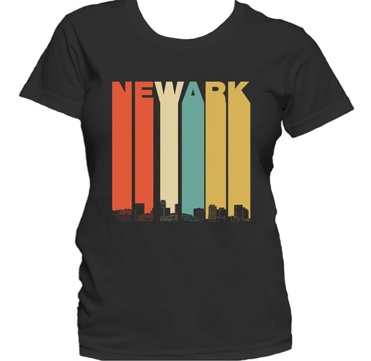 Retro 1970's Style Newark New Jersey Skyline Women's T-Shirt