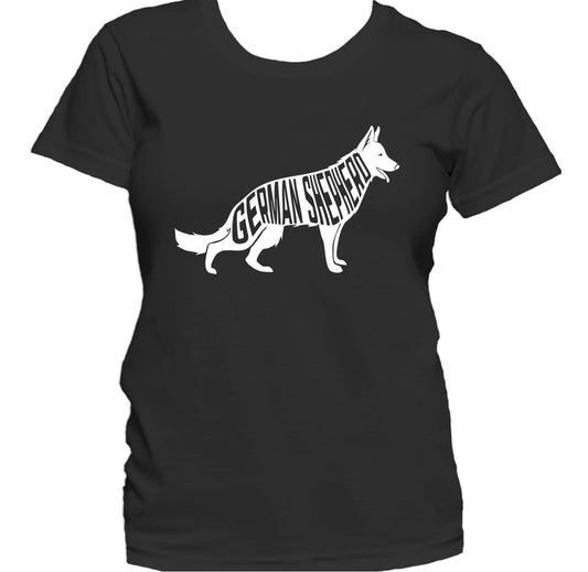German Shepherd Silhouette Cool Dog Owner Women's T-Shirt
