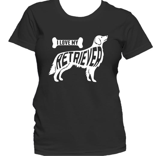 I Love My Golden Retriever Dog Owner Women's T-Shirt