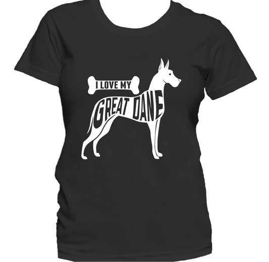 I Love My Great Dane Dog Owner Women's T-Shirt