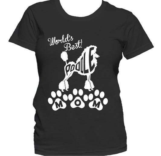 World's Best Poodle Mom Dog Silhouette Women's T-Shirt