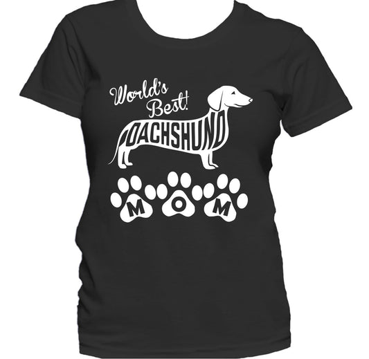 World's Best Dachshund Mom Dog Silhouette Women's T-Shirt
