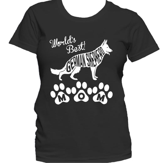 World's Best German Shepherd Mom Dog Silhouette Women's T-Shirt