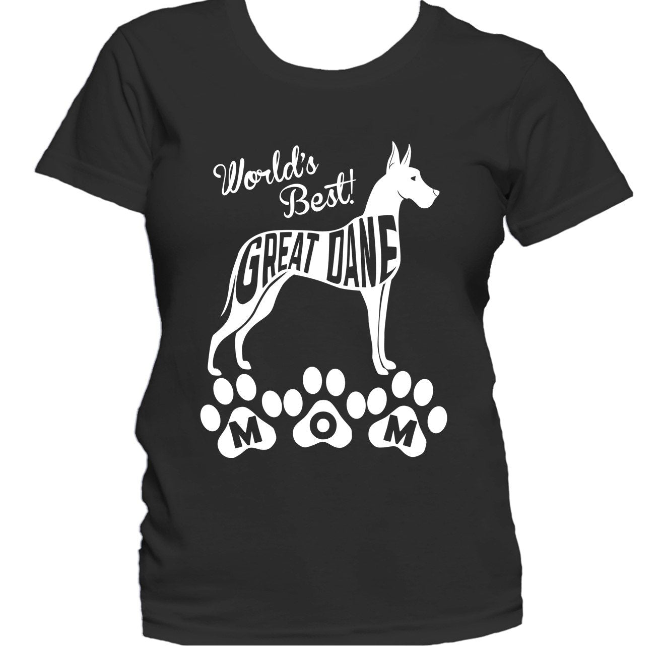 World's Best Great Dane Mom Dog Silhouette Women's T-Shirt