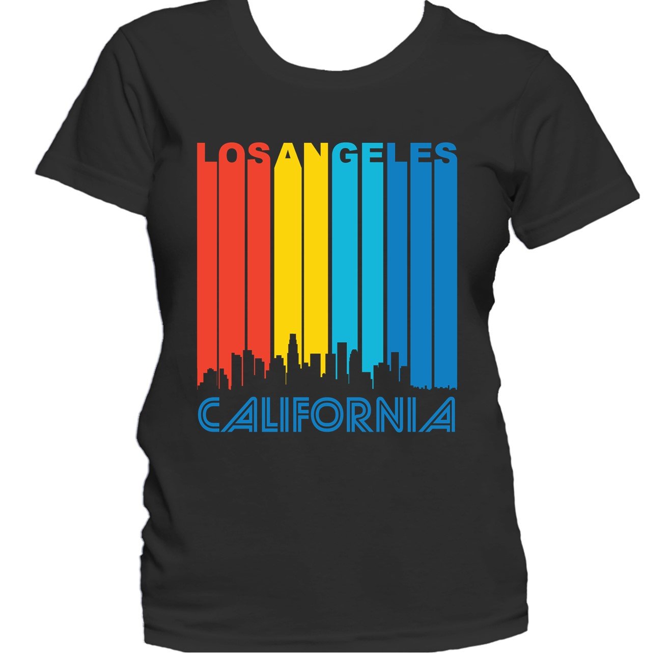 Retro 1970's Style Los Angeles California Downtown Skyline Women's T-Shirt