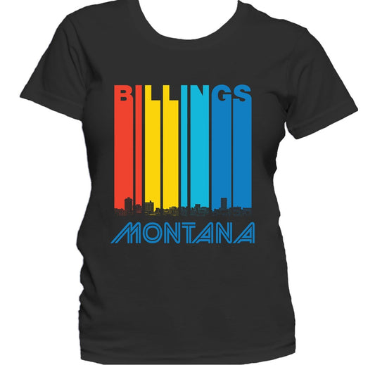 Retro 1970's Style Billings Montana Skyline Women's T-Shirt