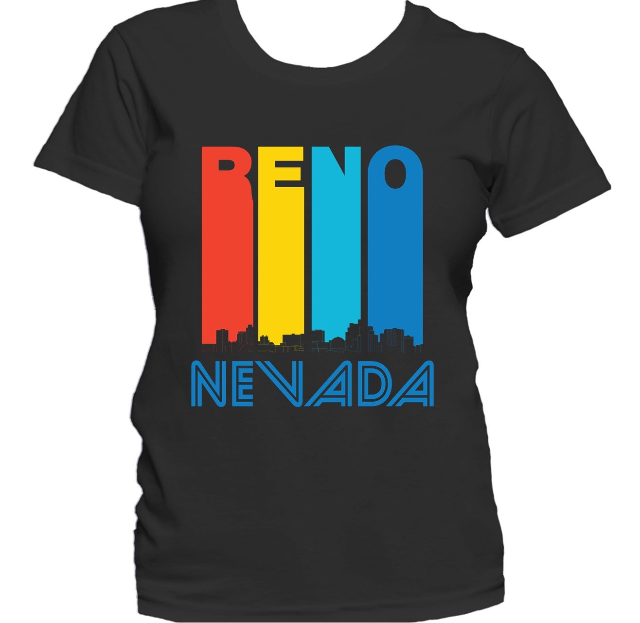 Retro 1970's Style Reno Nevada Skyline Women's T-Shirt