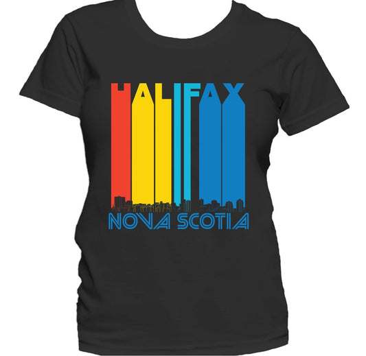 Retro 1970's Style Halifax Nova Scotia Canada Skyline Cityscape Women's T-Shirt