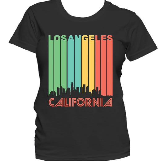 Retro 1970's Style Los Angeles California Downtown Skyline Women's T-Shirt