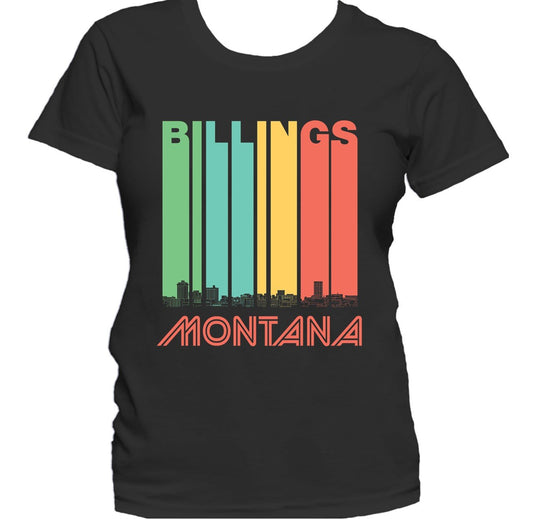 Retro 1970's Style Billings Montana Skyline Women's T-Shirt