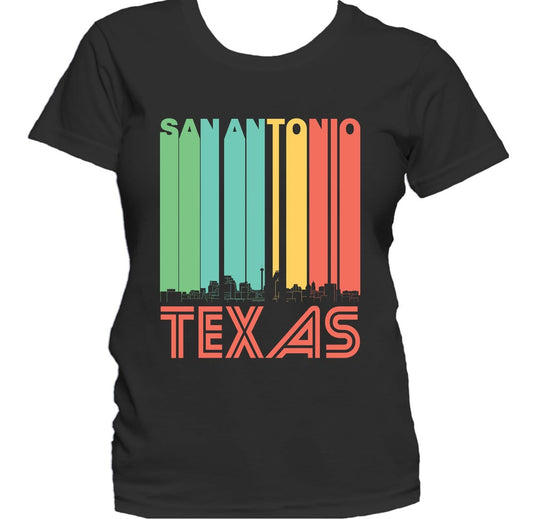 Retro 1970's Style San Antonio Texas Skyline Women's T-Shirt