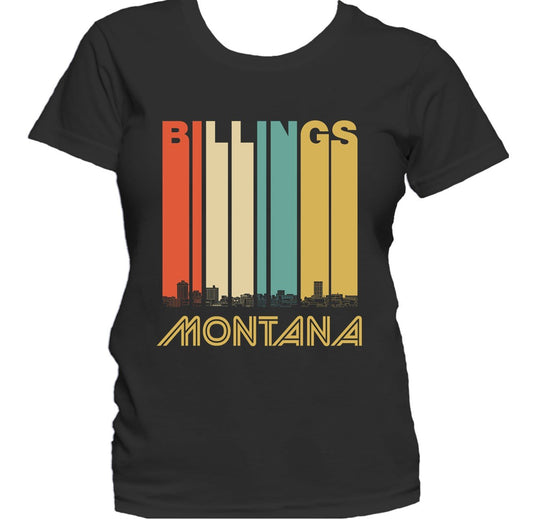 Retro 1970's Style Billings Montana Skyline Women's T-Shirt