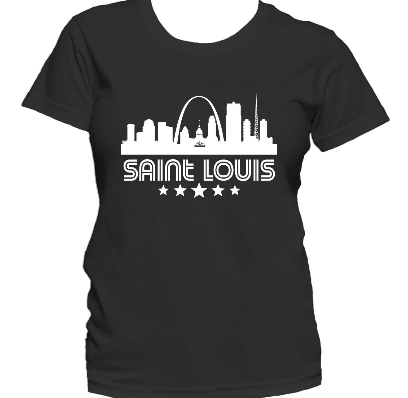 Saint Louis Missouri Skyline Retro Style Women's T-Shirt