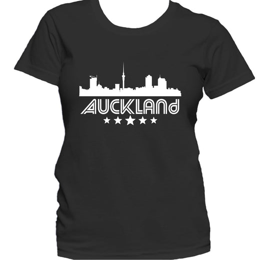 Auckland New Zealand Skyline Retro Style Women's T-Shirt