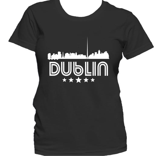 Dublin Ireland Skyline Retro Style Women's T-Shirt
