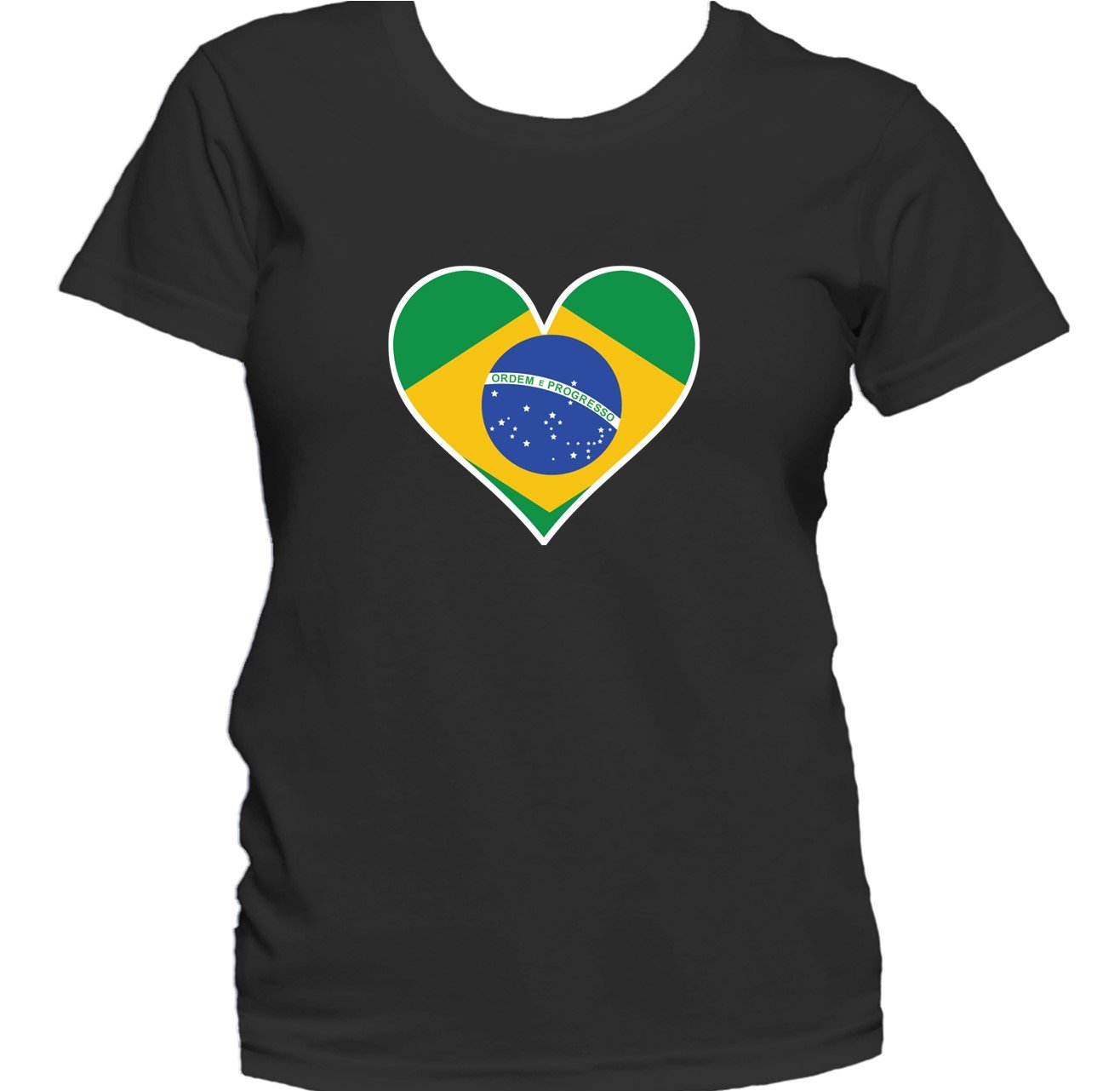Brazilian Flag Heart Brazil Love Women's T-Shirt