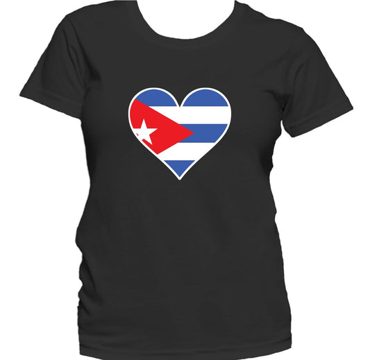 Cuban Flag Heart Cuba Love Women's T-Shirt