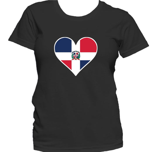 Dominican Flag Heart Dominican Republic Love Women's T-Shirt