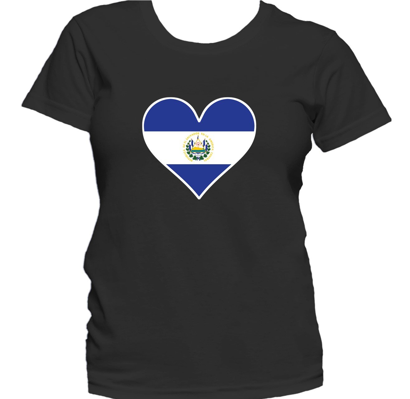 El Salvadorian Flag Heart El Salvador Love Women's T-Shirt