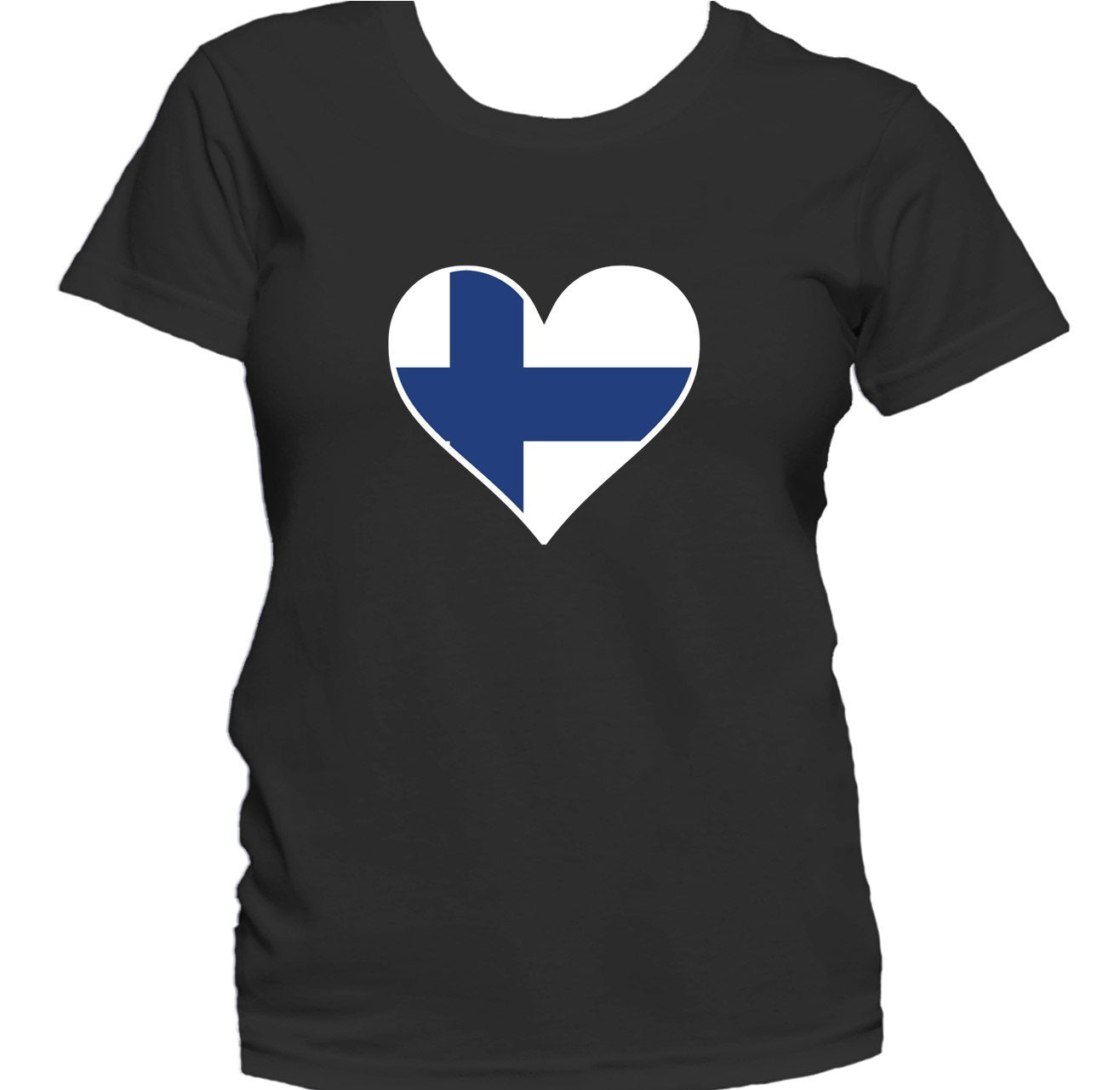 Finnish Flag Heart Finland Love Women's T-Shirt