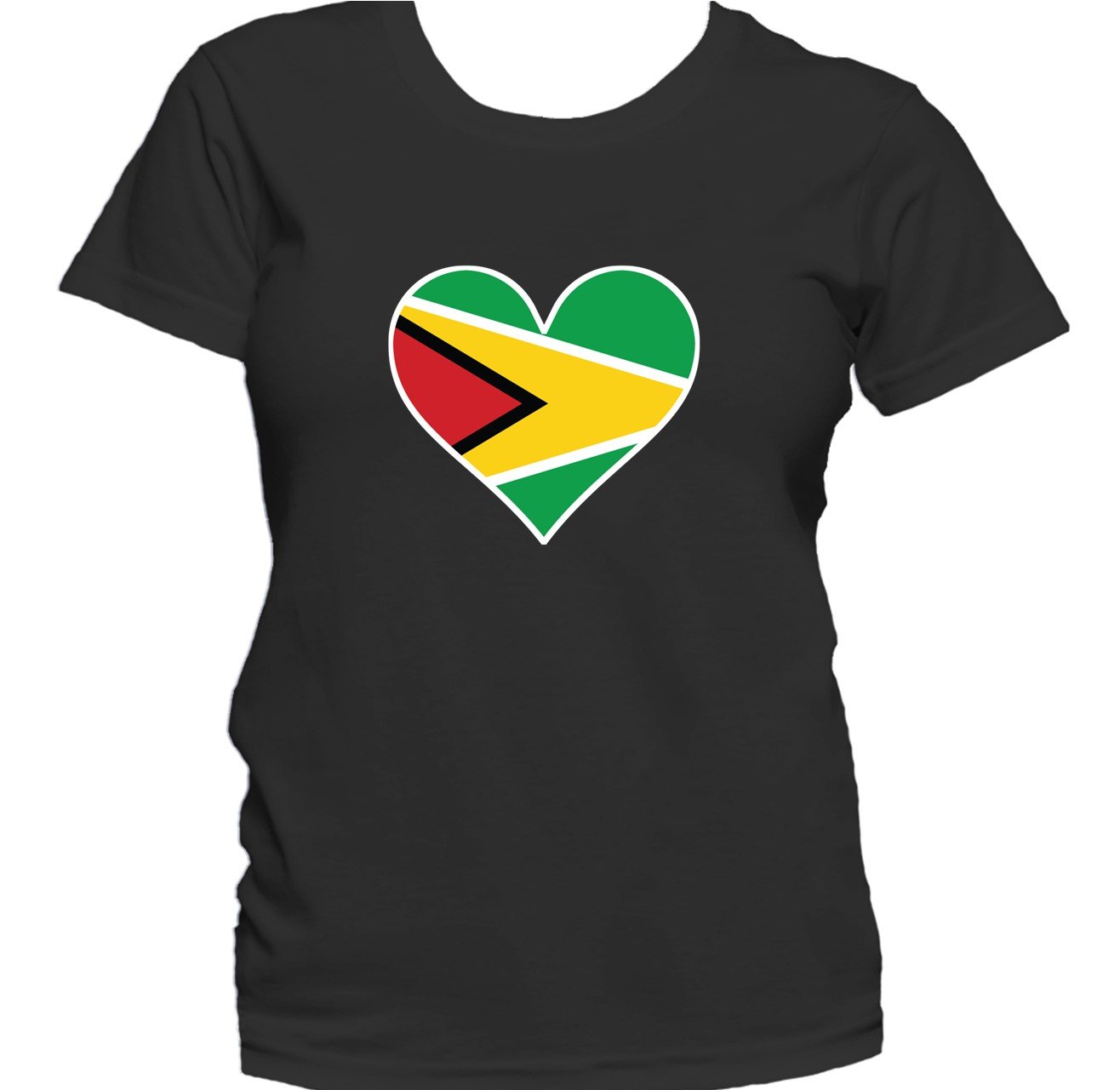 Guyanese Flag Heart Guyana Love Women's T-Shirt