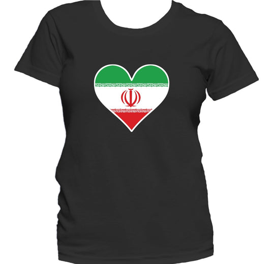 Iranian Flag Heart Iran Love Women's T-Shirt