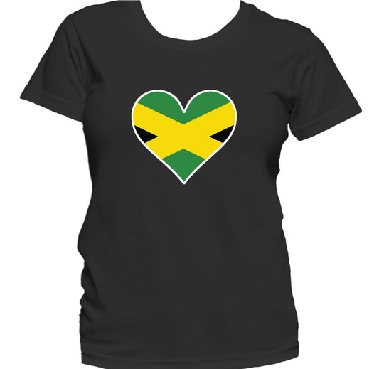 Jamaican Flag Heart Jamaica Love Women's T-Shirt