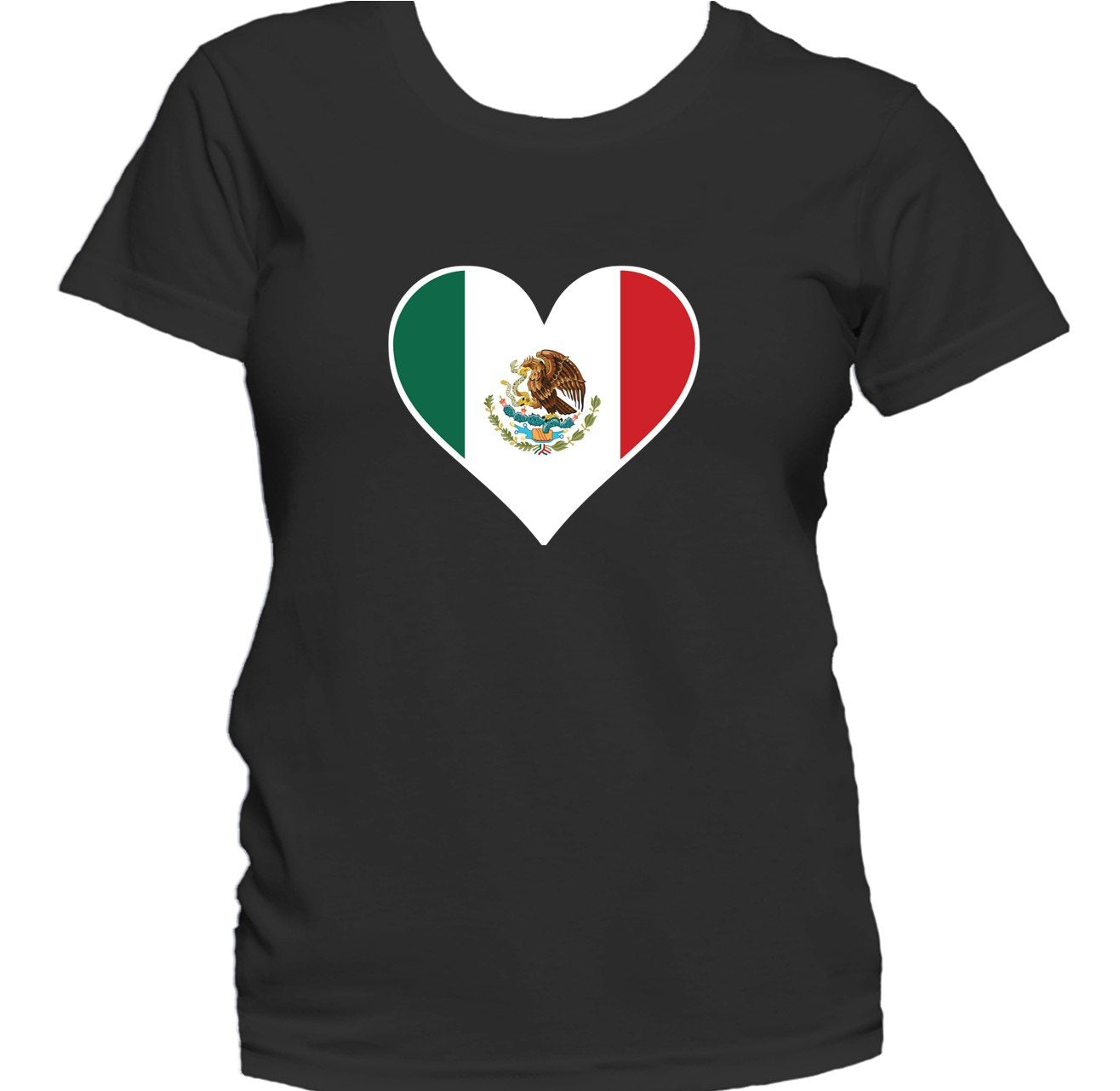 Mexican Flag Heart Mexico Love Women's T-Shirt