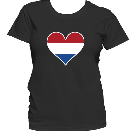 Dutch Flag Heart Netherlands Love Women's T-Shirt