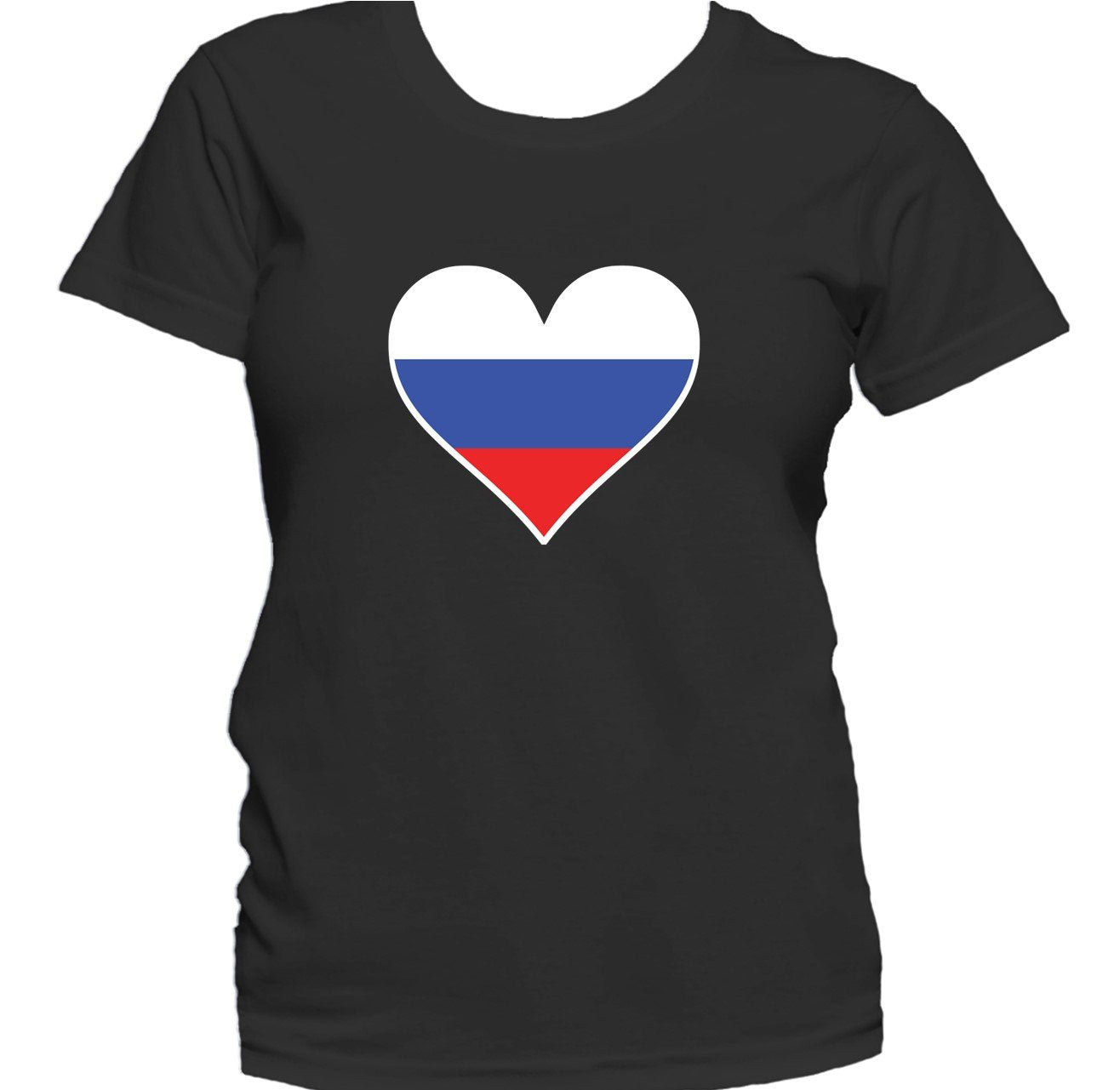 Russian Flag Heart Russia Love Women's T-Shirt