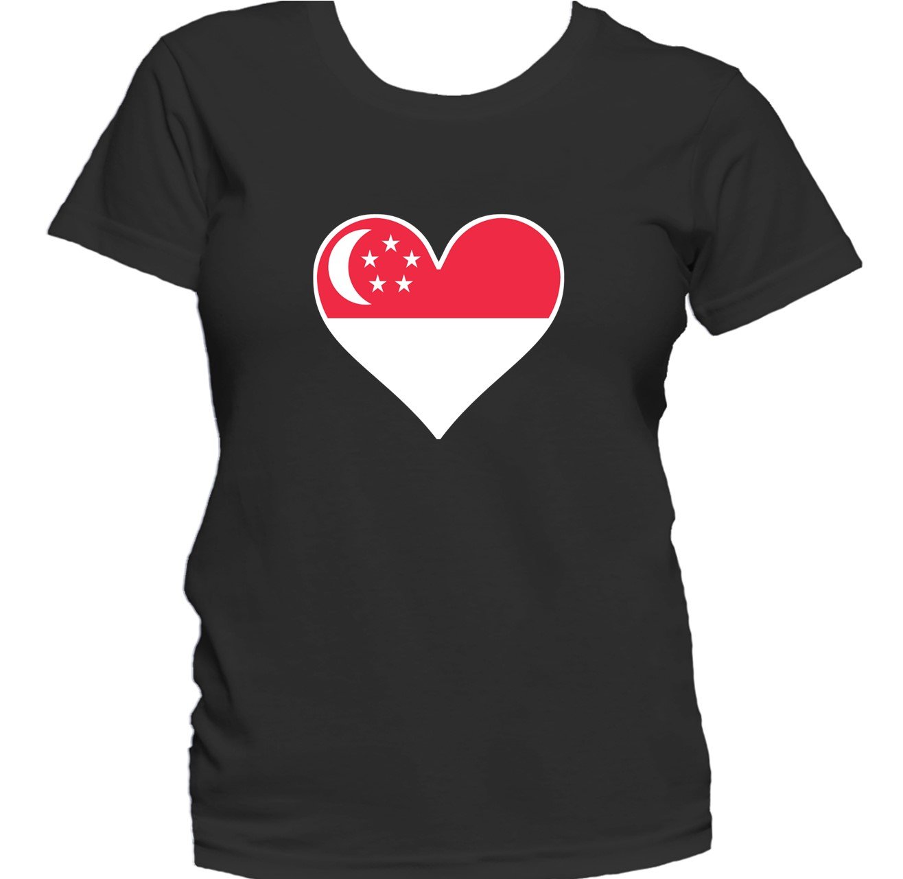 Singaporean Flag Heart Singapore Love Women's T-Shirt