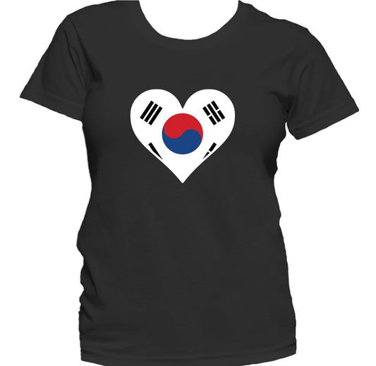 Korean Flag Heart South Korea Love Women's T-Shirt