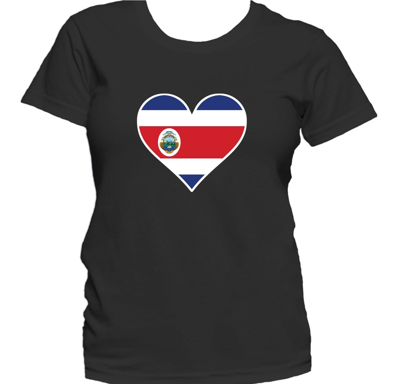 Costa Rican Flag Heart Costa Rica Love Women's T-Shirt