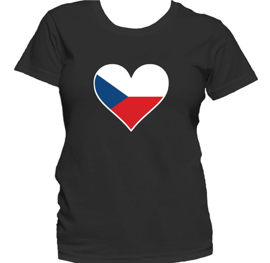 Czech Flag Heart Czech Republic Love Women's T-Shirt