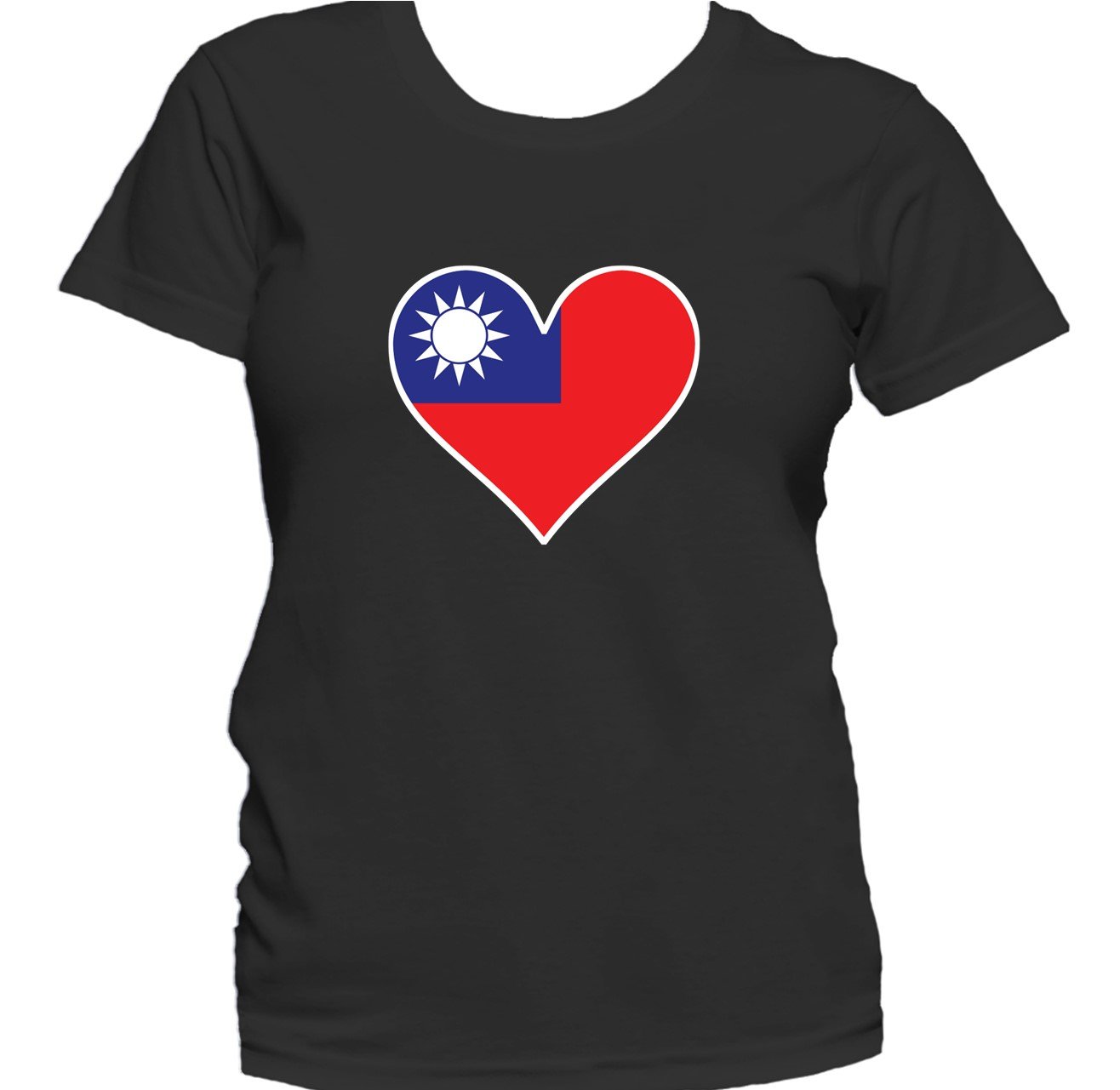Taiwanese Flag Heart Taiwan Love Women's T-Shirt