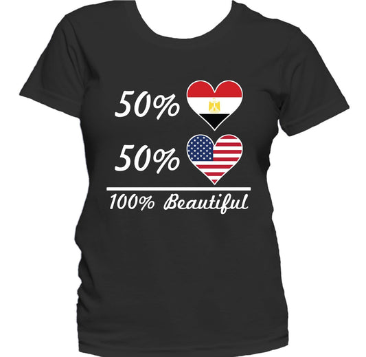 50% Egyptian 50% American 100% Beautiful Women's T-Shirt