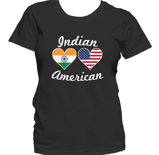Indian American Heart Flags Women's T-Shirt
