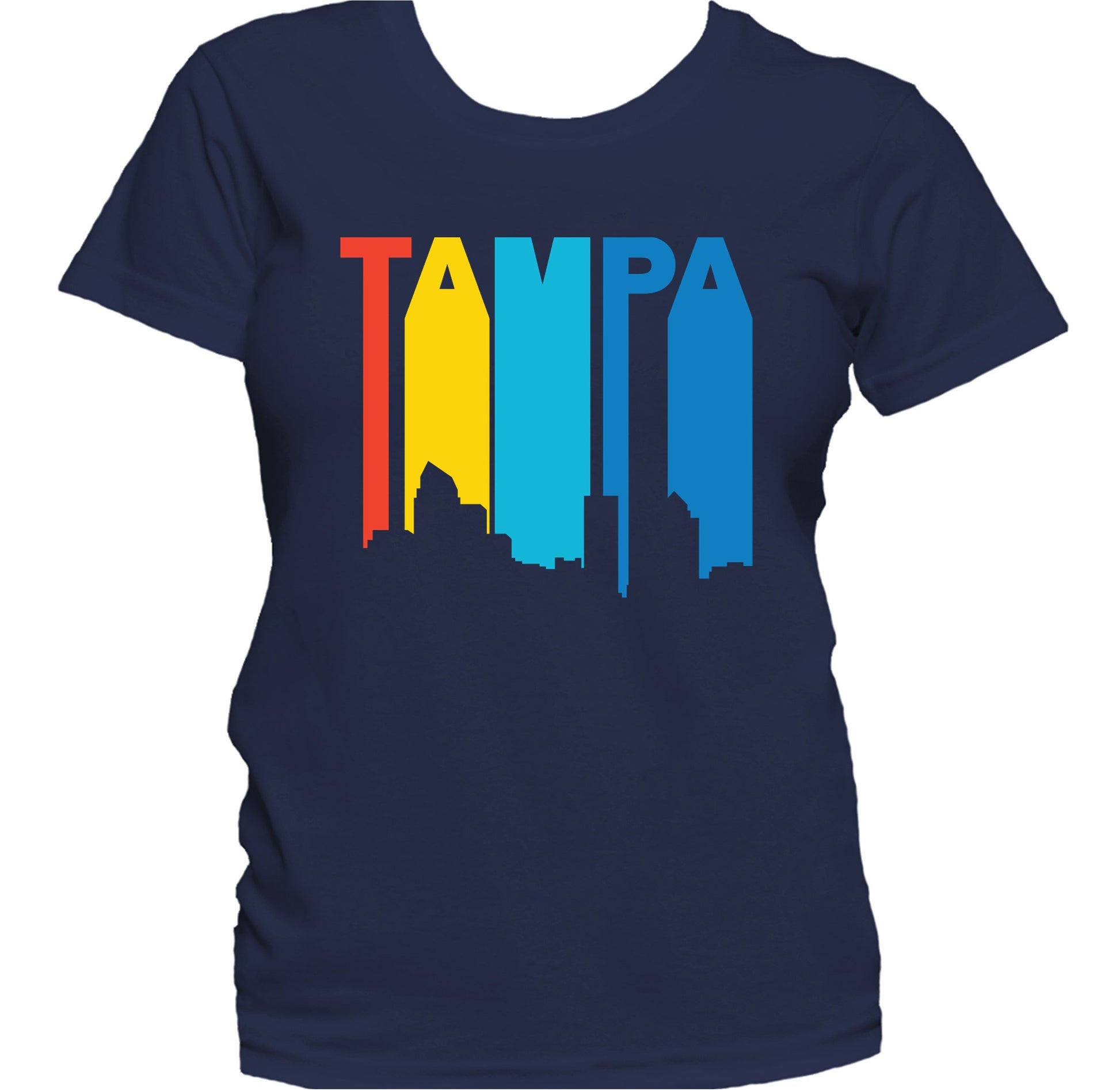 Retro 1970's Style Tampa Florida Skyline Women's T-Shirt